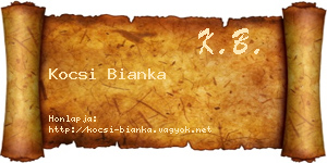 Kocsi Bianka névjegykártya