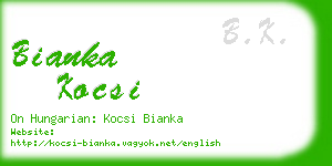 bianka kocsi business card